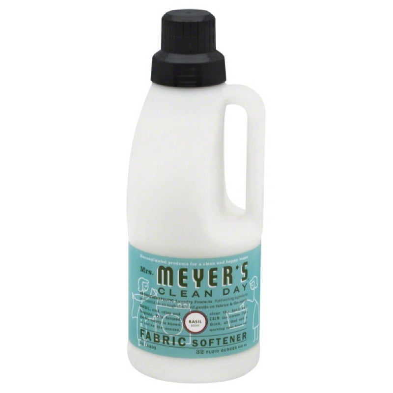 MRS. MEYER'S CLEAN D السّيدة. منعم الأقمشة السائل من مايرز كلين داي مملوء بالزيوت العطرية والريحان الخالي من البارابين 32 أونصة - عبوة من 6 قطع (192 حمولة) - Image 1
